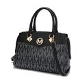 Mkf Collection By Mia K MKF Collection by Mia K MKF-BM3377BK Koura Satchel Bag; Black MKF-BM3377BK